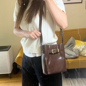Like New_Loeuvre_Brown leather shoulder bag